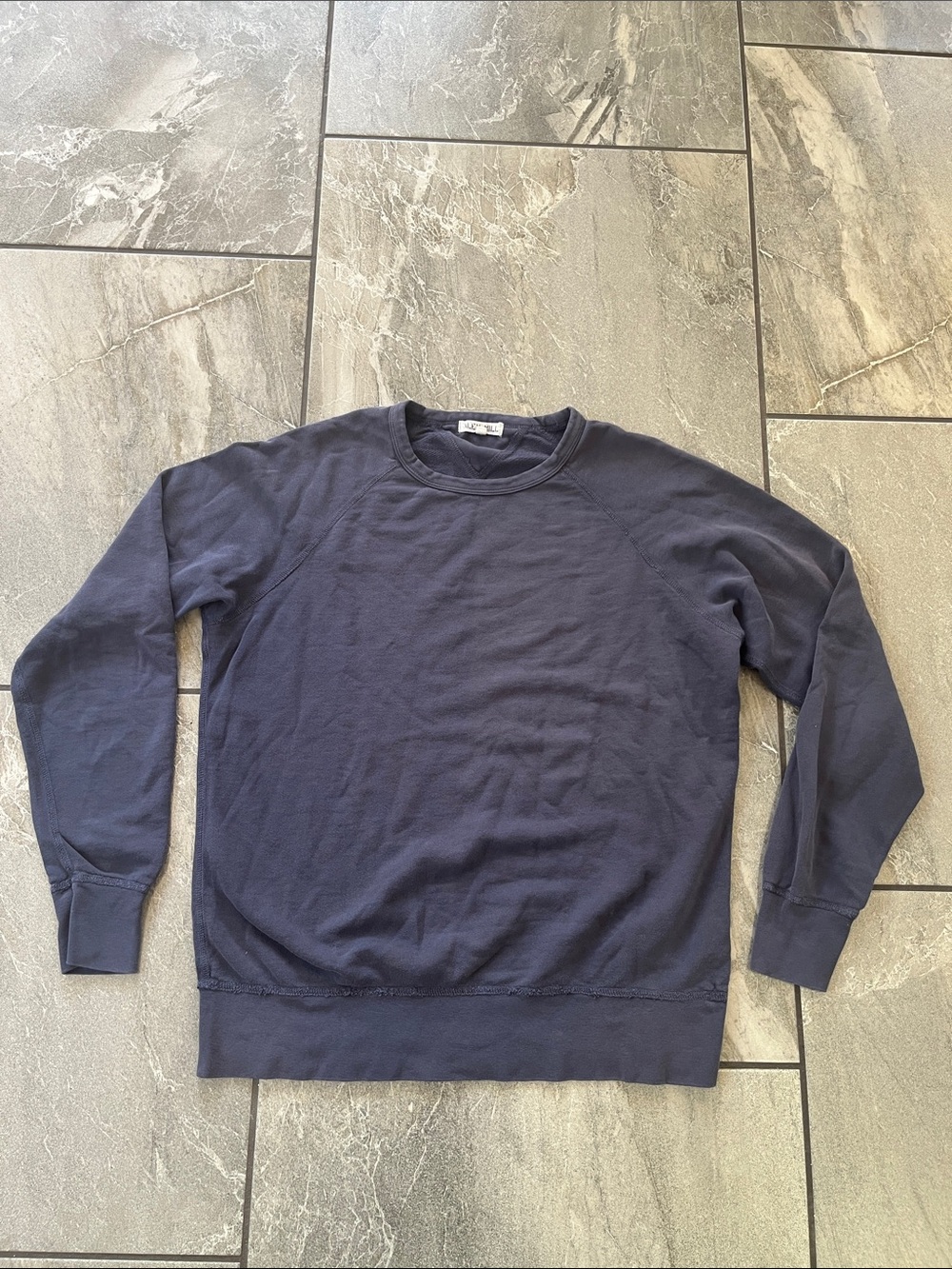 🤍 Alex Mill Crewneck Sweatshirt Size Small Navy Blue Washed 100% Cotton